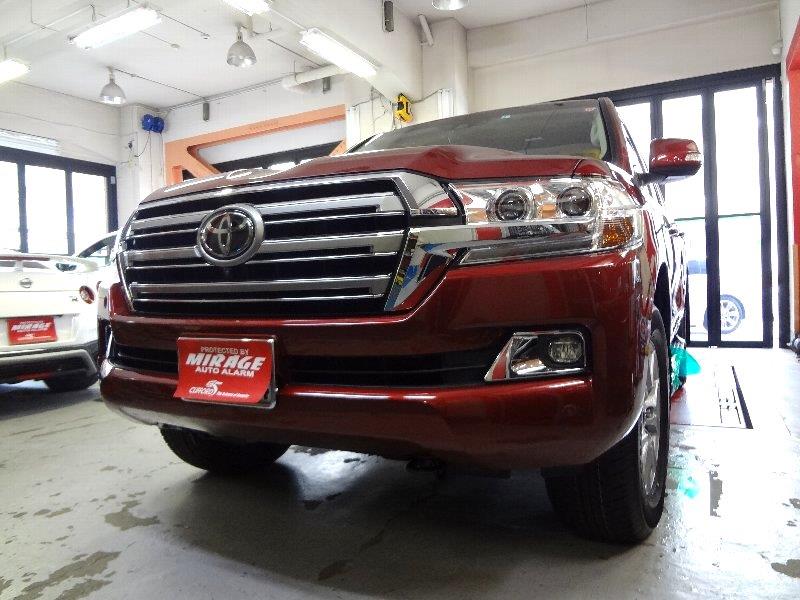 ランドクルーザー0にcliffordをインスト ル カーセキュリティ 自動車盗難 車上荒らし対策のミラージュオートアラーム